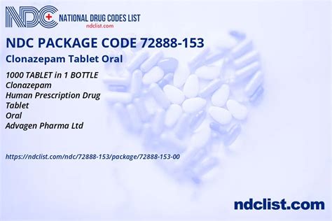 Ndc Package Clonazepam Tablet Oral