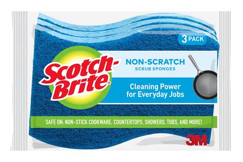 Scotch Brite Non Scratch Scrub Sponge 3 Sponges Total