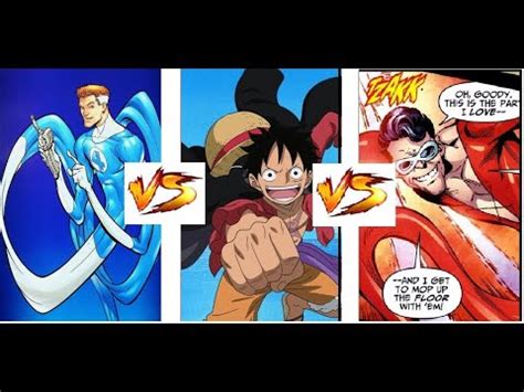 Versus Rapido Luffy Vs Plastic Man Vs Mr Fantastico Triple Batalla