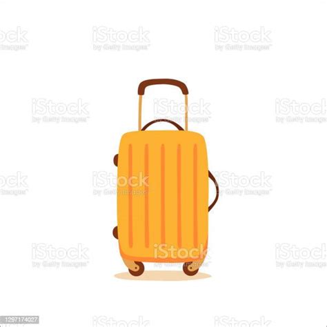 Travel Suitcase Vector Cartoon Colorful Concept Tourists Packing