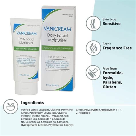 Vanicream Daily Facial Moisturizer 89ml Beautynation International Makeup And Skincare