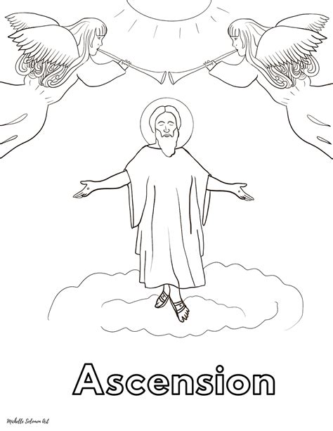 Ascension Coloring Pages Of Jesus