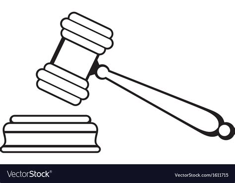 Judge gavel Royalty Free Vector Image - VectorStock