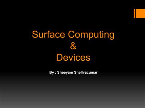 surface computing devices pptx