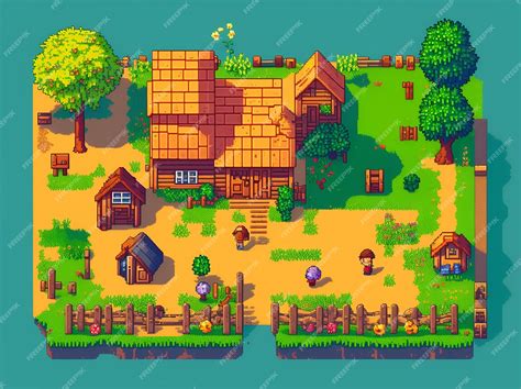 Pixel Art Game Assets In Stardew Valley Style Premium Ai Generated Image