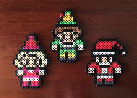 Buddy The Elf Inspired 8 Bit Perler Set Magnets Ornaments Etsy