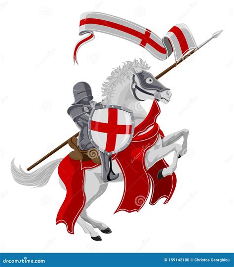 St George Patron Saint of England Stock Vector - Illustration of ...