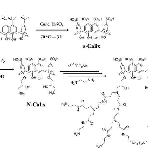 A The Synthesis Of P Sulfonatocalix 4 Arene From Calix 4 Arene In