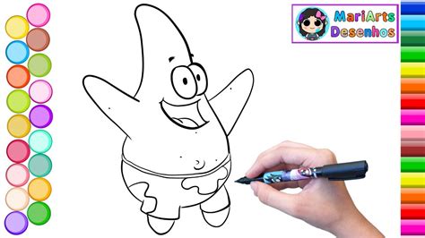 Como desenhar o PATRICK ESTRELA do DESENHO BOB ESPONJA CALÇA QUADRADA