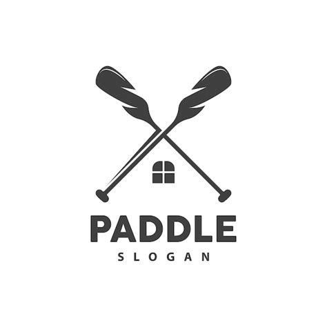 Premium Vector Paddle Logo Boat Paddle Vector Crossed Paddle Icon