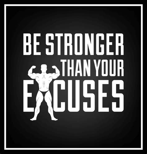 Be Stronger Than Your Excuses Gym Wall Over Royalty Free Licensable