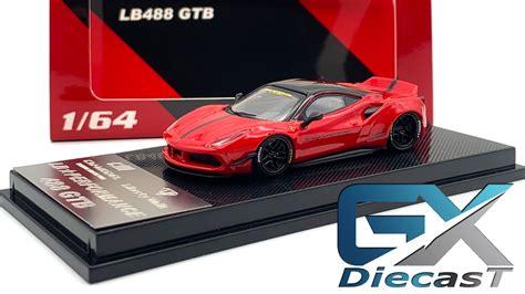 1 64 CM Model Liberty Walk Ferrari 488 GTB Red YouTube