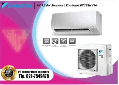 Promo AC Daikin 1 5 PK Standart Thailand FTC35NV14 INDOOR Only Diskon