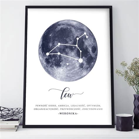 Plakat Personalizowany Znak Zodiaku Lew