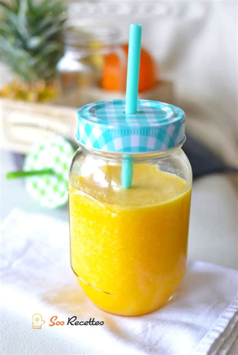 Smoothie Jus Exotique Ananas Banane Orange Sos Recette