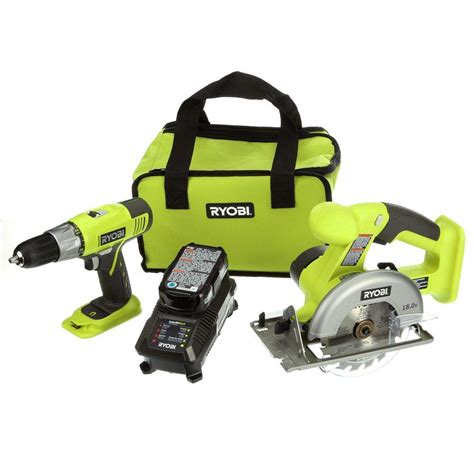 Ryobi Volt One Lithium Ion Circular Saw Drill Starter Combo Kit New