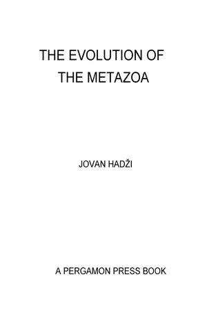 Pdf The Evolution Of The Metazoa By Jovan Had I