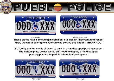 Pueblo PD Offers Clarification On Disabled Veteran Plates And