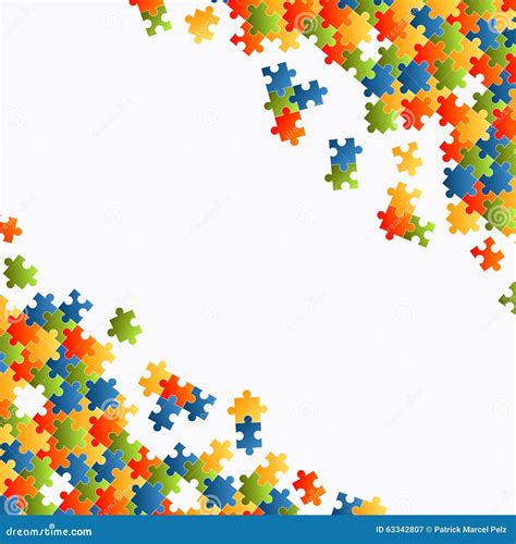 Puzzle pieces background stock vector. Illustration of concept - 63342807