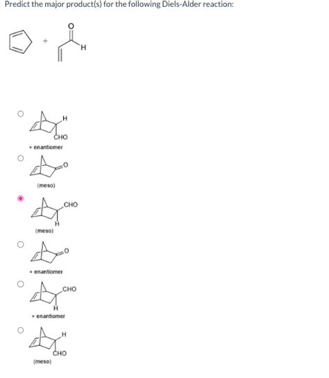 Solved Predict The Major Products For The Following