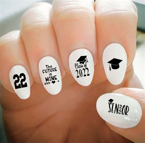 Nail Decals Graduation Nail Decals Class Of Water Etsy