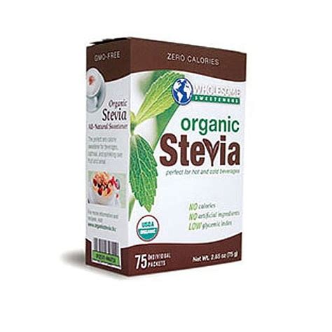 Wholesome Non Gmo Organic Stevia Zero Calorie Sweetener Blend 75 Packets