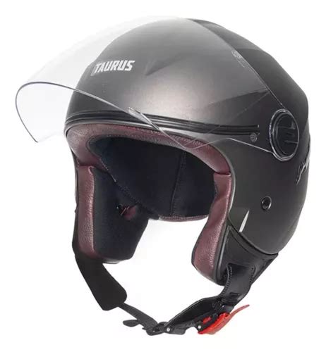 Capacete Aberto Joy By Taurus Bege Couro Preto Original