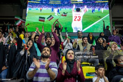 Iranian Football Fans Watch The Qatar 2022 World Cup Group B Football