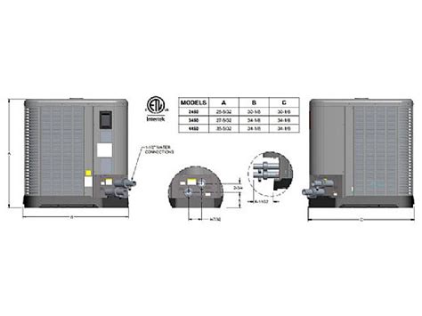 Raypak Compact Series Digital Pool Heat Pump K Btu Titanium Heat