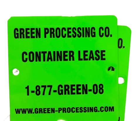 Custom Container Labels And Tags ♻️ Green Processing Company