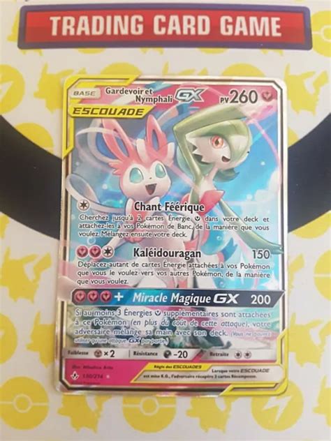 CARTE POKÉMON GARDEVOIR ET NYMPHALI GX ALLIANCE INFAILLIBLE 130 214