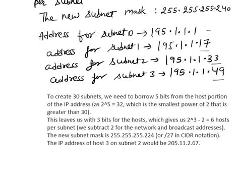 7 Subnet The Class C Ip Address 205 11 2 0 So That You Have 30 Subnets What Is The Subnet Mask