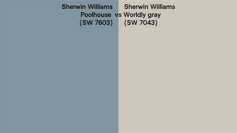 Sherwin Williams Poolhouse Vs Worldly Gray Side By Side Comparison