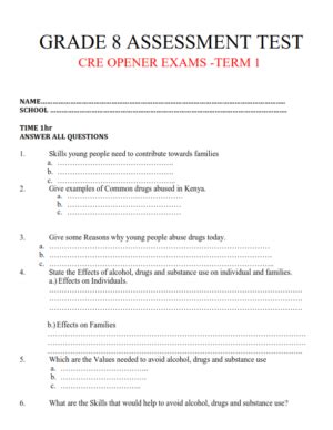 Grade Opener Exam With Marking Schemes Term Set Elimu