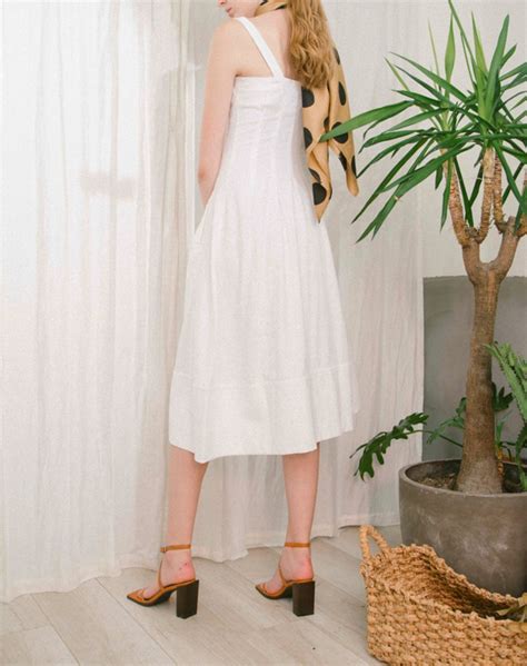 White Summer Dress Linen Cotton Dress Long Maxi Boho Etsy