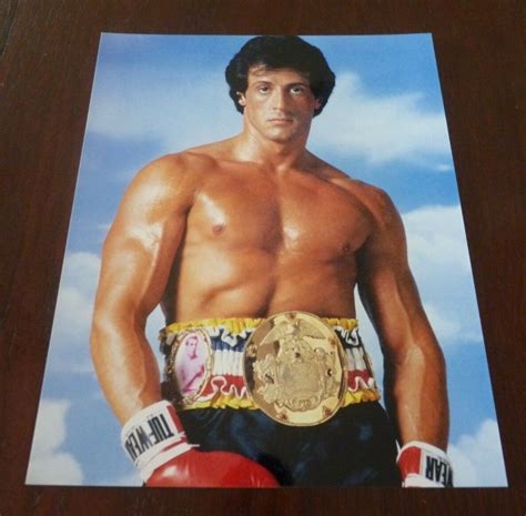 Sylvester Stallone Rocky Sexy 8x10 Color Promo Photo Autographia