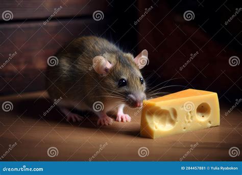 Rat Cheese Food Generate Ai Stock Illustration Illustration Of