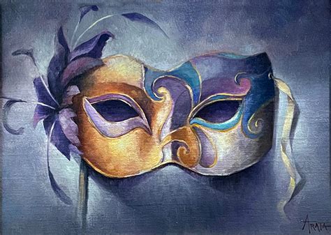 Masquerade Half Mask Art | Geraldine Arata