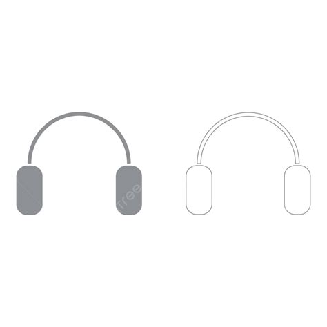 Headphone The Grey Set Icon Music Studio Digital Vector Music Studio