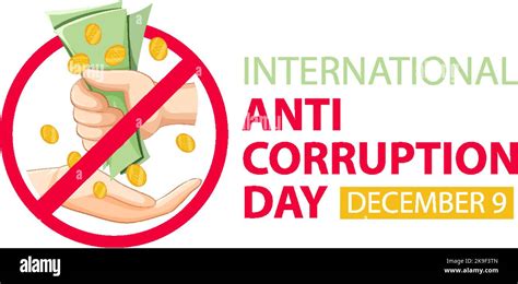 International Anti Corruption Day December Icon Banner Illustration