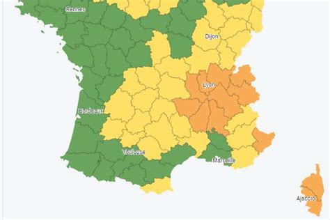 Douze Départements Du Centre Est De La France Placés En Vigilance