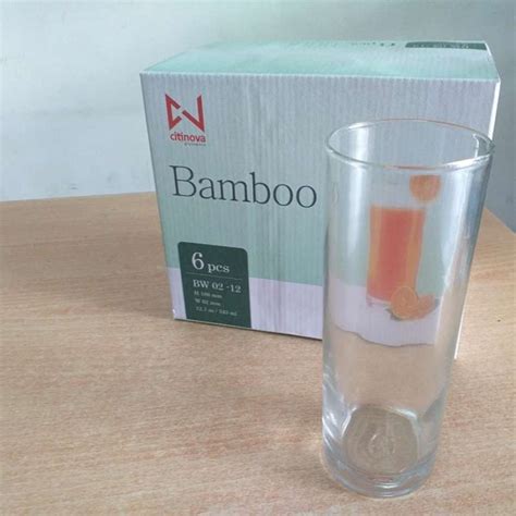 Jual Gelas Bamboo Citinova Juice Tinggi Set Isi 6 Pcs Di Seller