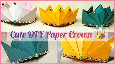 How To Make Cute Diy Paper Crown 👑 Diycraft2005 Paper Craft Ideas Diy Paper Craft Youtube