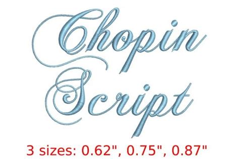 Chopin Script Embroidery Font Creative Fabrica