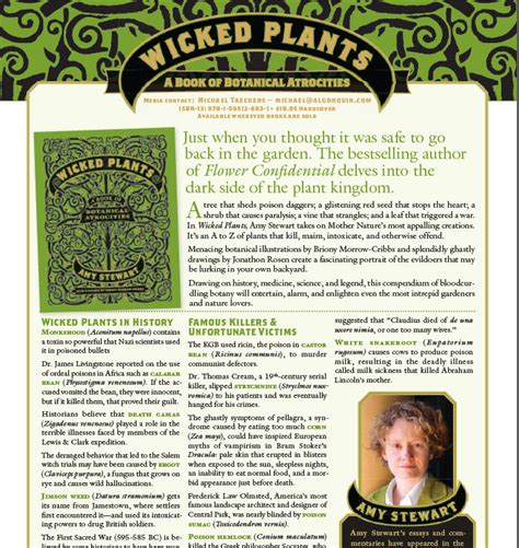 Wicked Plants Amy Stewart