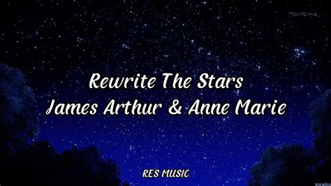 Rewrite The Stars James Arthur And Anne Marie Slowed Reverb Lyrics Youtube