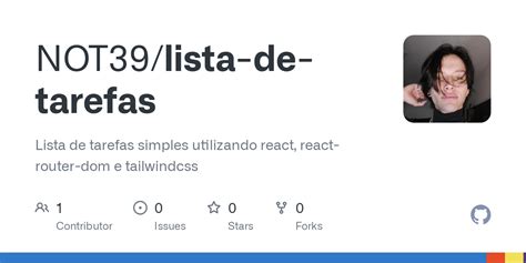 GitHub NOT39 Lista De Tarefas Lista De Tarefas Simples Utilizando