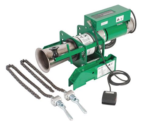 GREENLEE Cable Puller, 8000 lb, 120V, w/Chain Mount - 15X797|6901 - Grainger