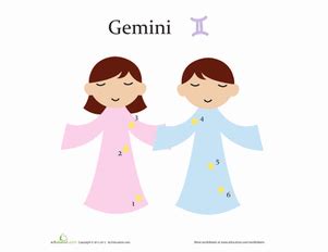 Gemini Constellation Worksheet Education