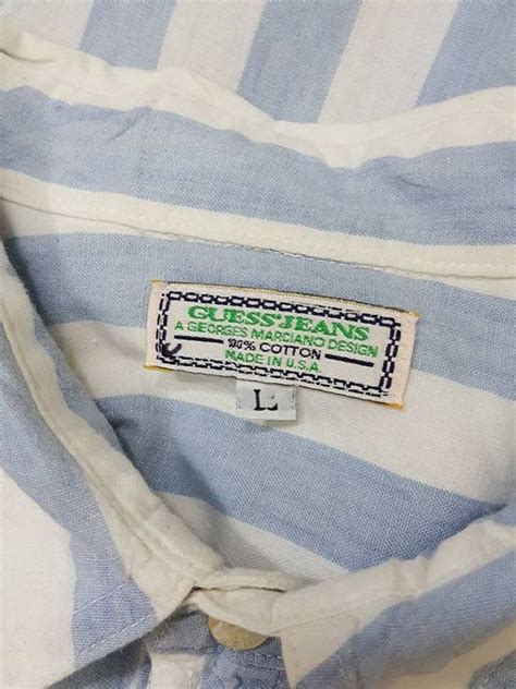 Guess Vintage Guess Stripe Shirt Design By George Marciano Grailed